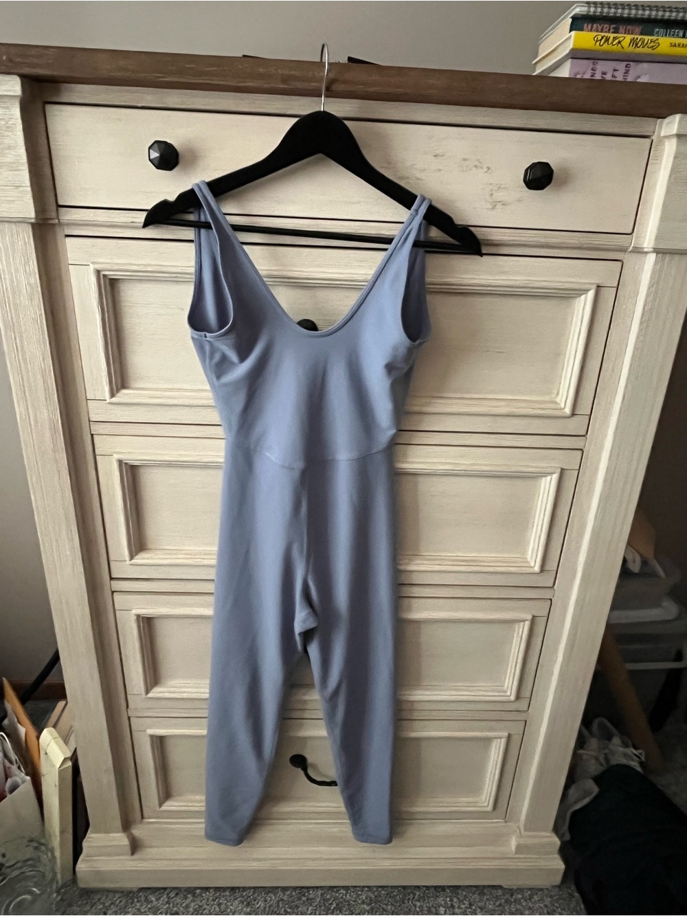 Light Blue Scoop Neck Unitard Jumpsuit